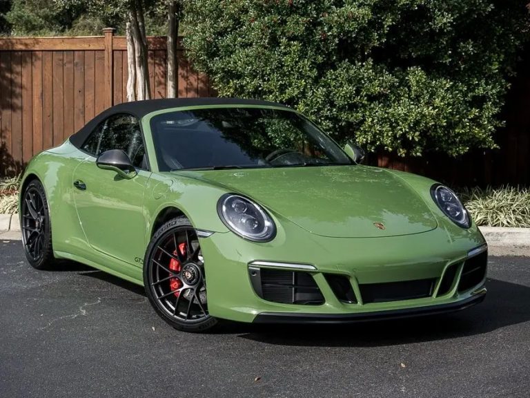 Olive Green Porsche Gts Cabriolet Looks Like It Belongs In A