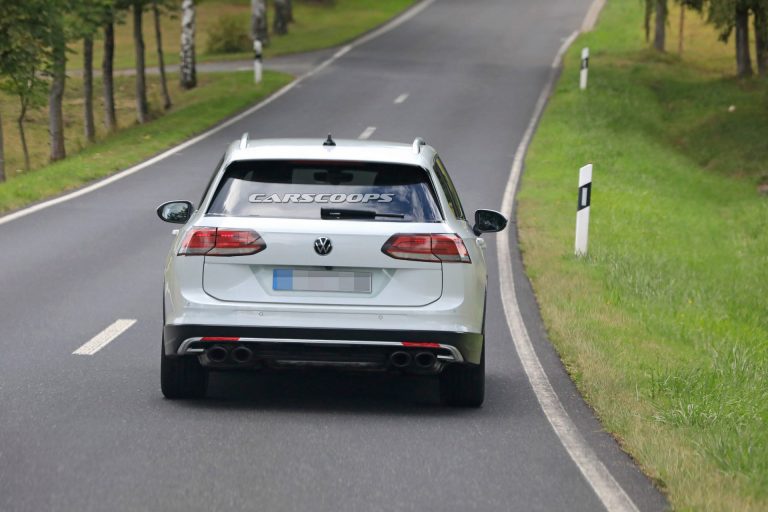 New VW Golf R Estate Spied Posing As An Alltrack Carscoops