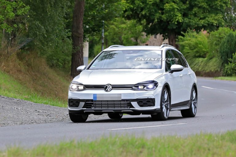 New VW Golf R Estate Spied Posing As An Alltrack Carscoops