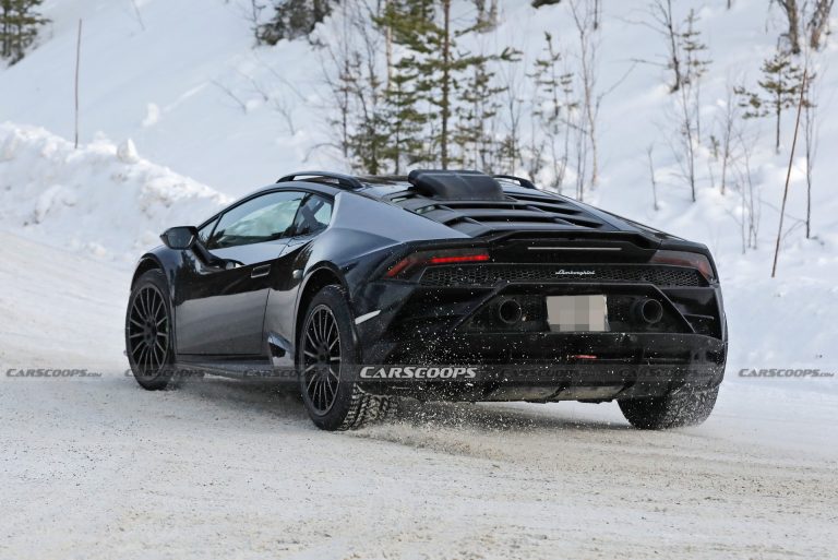 Lamborghini Spied Testing Huracán Sterrato Jacked Up Super Off Roader