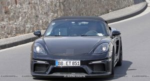 Porsche Boxster Spyder Rs Spotted Again Borrowing Heavily From