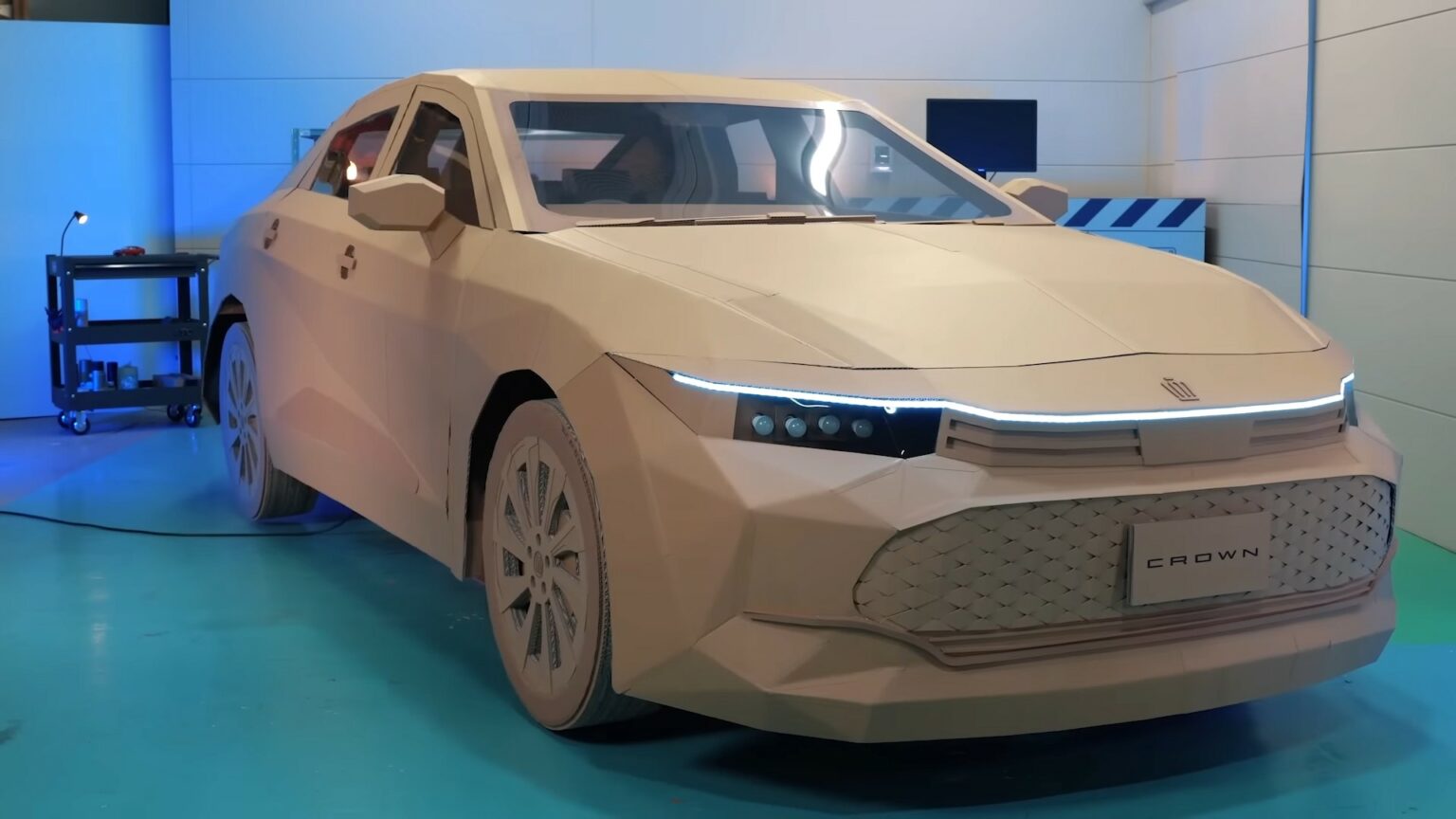 Youtuber Recreates The Toyota Crown Out Of Cardboard Carscoops