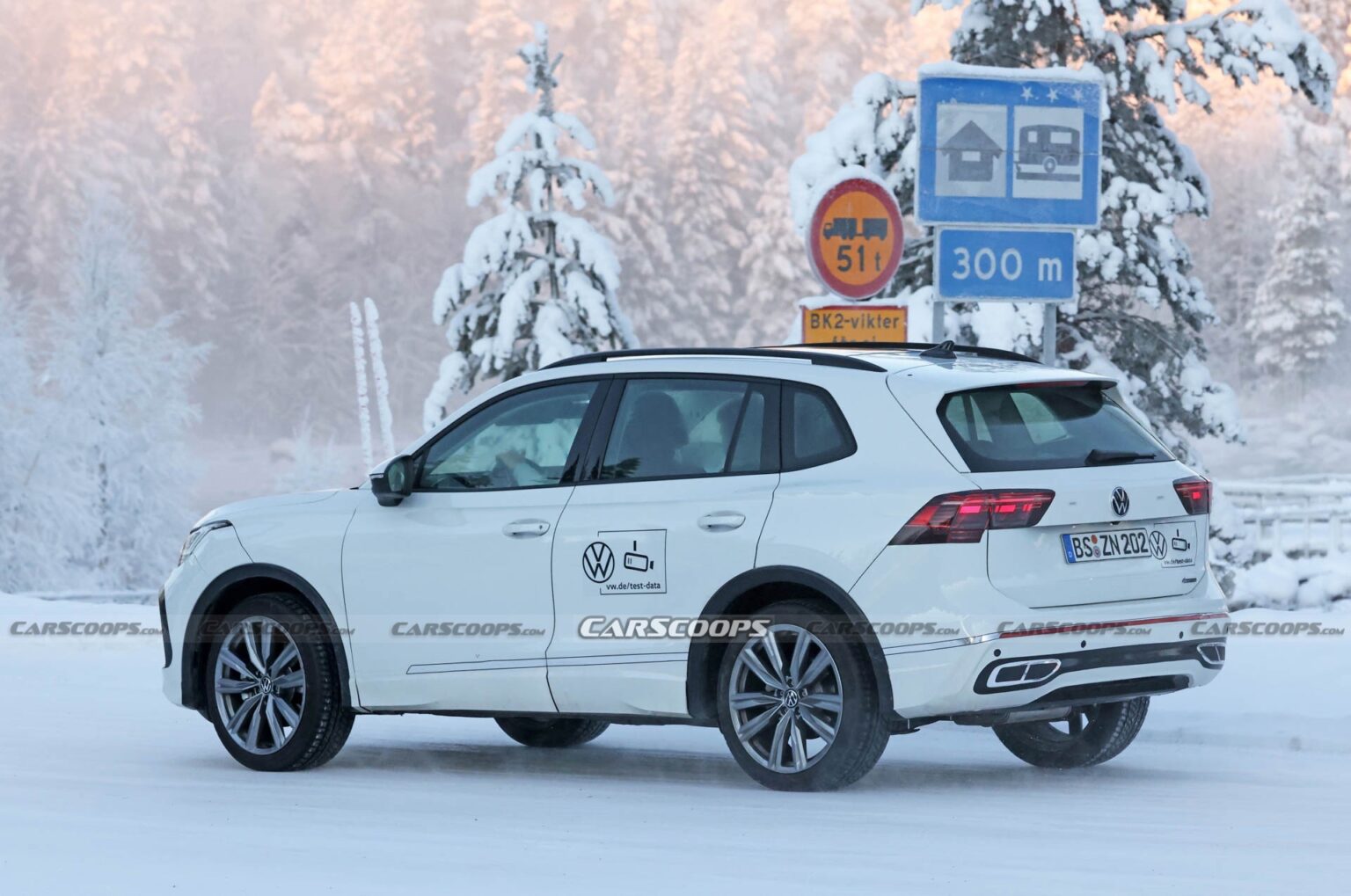 Volkswagen Tiguan Prototype Tries To Blend In With The Snow Fails