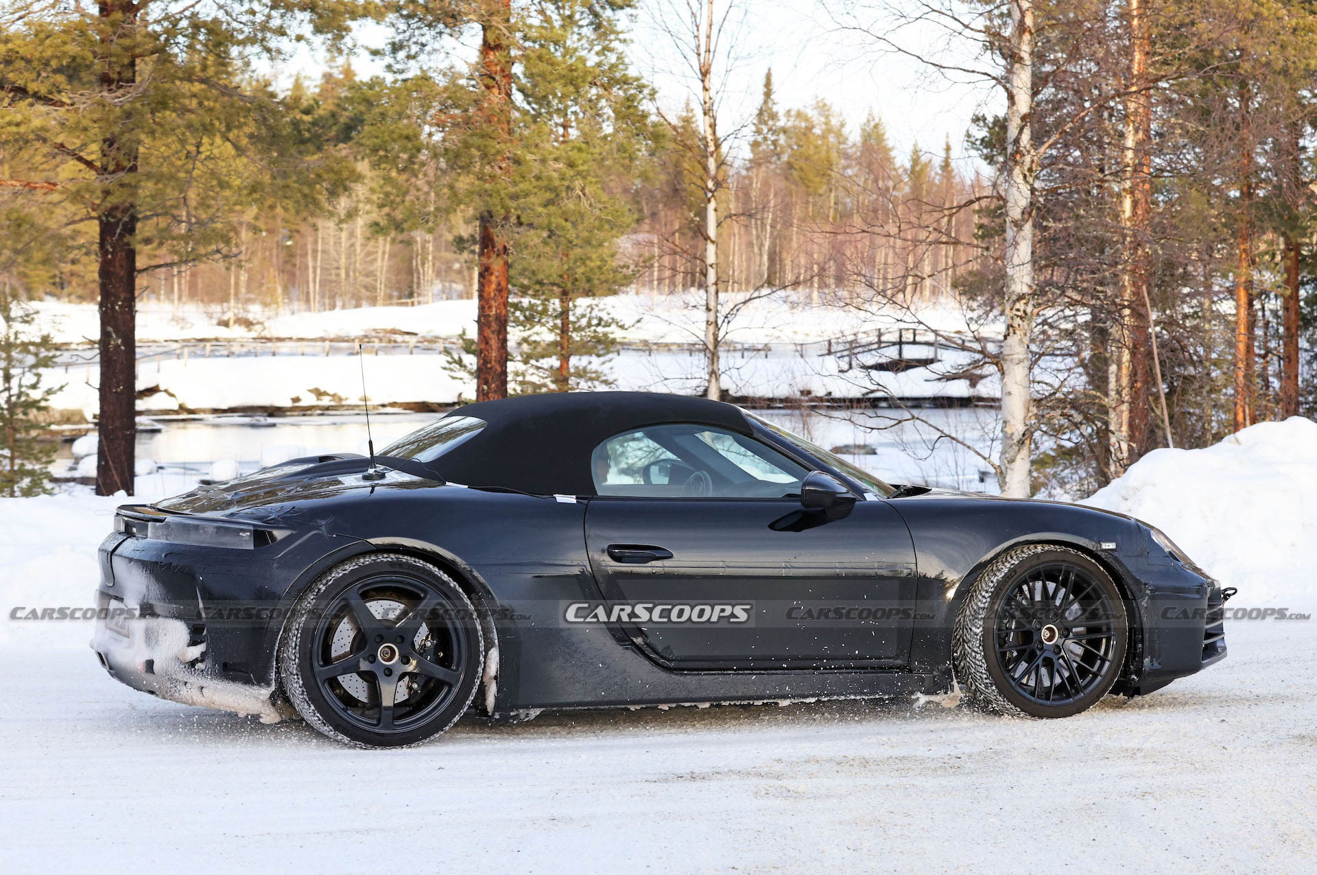 Electric Porsche Boxster Prototype Reveals Charging Port And Frunk