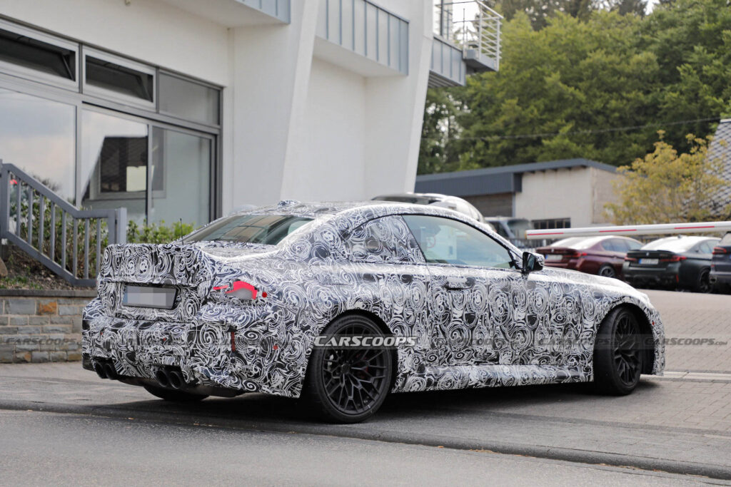 Bmw M Cs Spied Out On The Roads Wearing Csl Wheels Carscoops