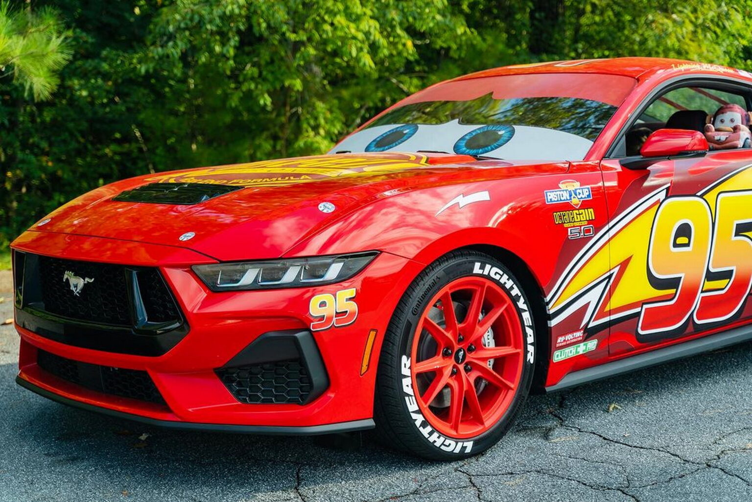 2024 Ford Mustang GT Transformed Into A Real Life Lightning McQueen