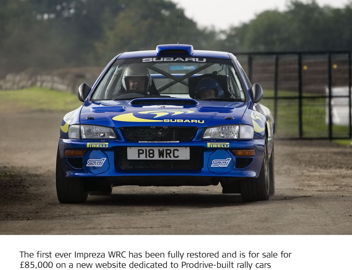 First Subaru Impreza World Rally Car Up For Sale By Prodrive Carscoops