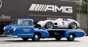 Mercedes-Benz Brings Together Three Generations of Racing Car Haulers ...