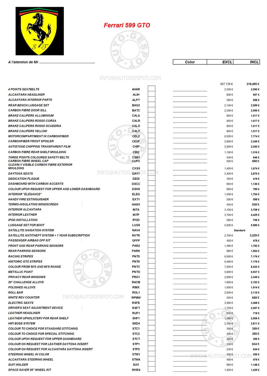 Ferrari 599 GTO Price and Option List Leaked? | Carscoops