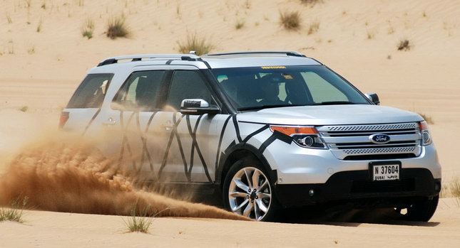 11 Ford Explorer Suv Development Continues In Dubai With Video Carscoops