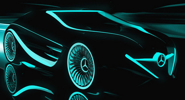  Mercedes-Benz Blackbird Design Study all Tron-ed Out