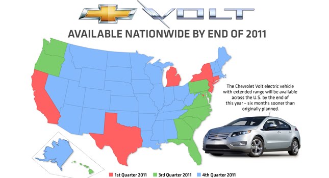  Chevrolet Speeds Up Volt Rollout, will be Available Nationwide by the End of 2011