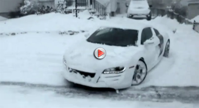  Audi R8 Commercial: It’s a Good Day for a Drive in the Snow