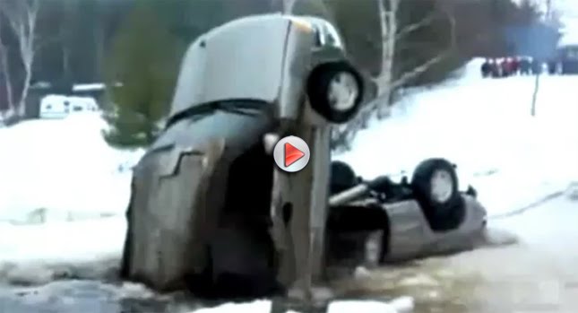  DIY: How to Break a GMC Sierra in Two While Pulling it Out of a Frozen Lake