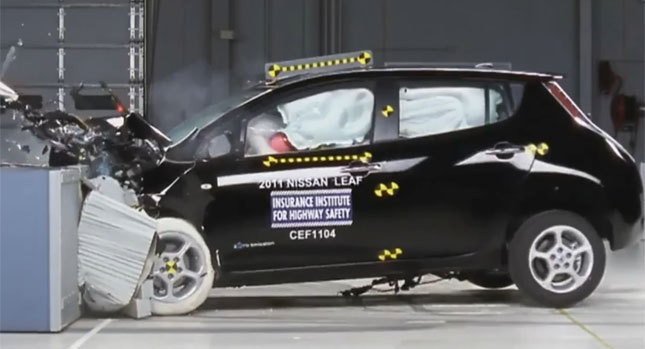  Chevrolet Volt and Nissan Leaf Receive Top IIHS Safety Ratings in Crash Tests