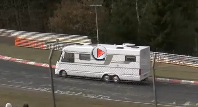  VIDEO: What the Deuce? A Camper Van Running Alongside Sports Cars at the ‘Ring!