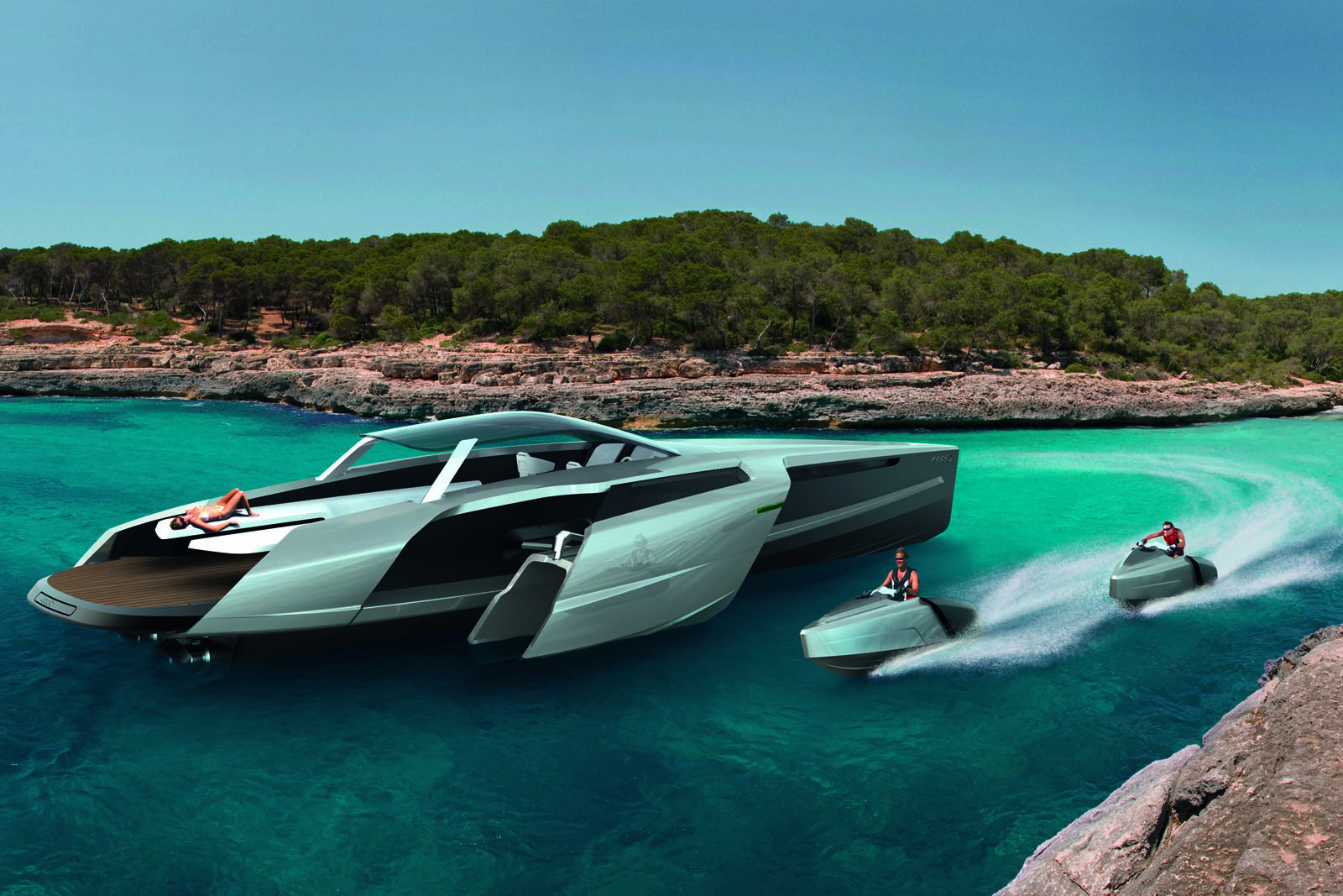 Audi Design Student Creates the Trimaran Hybrid Yacht Carscoops
