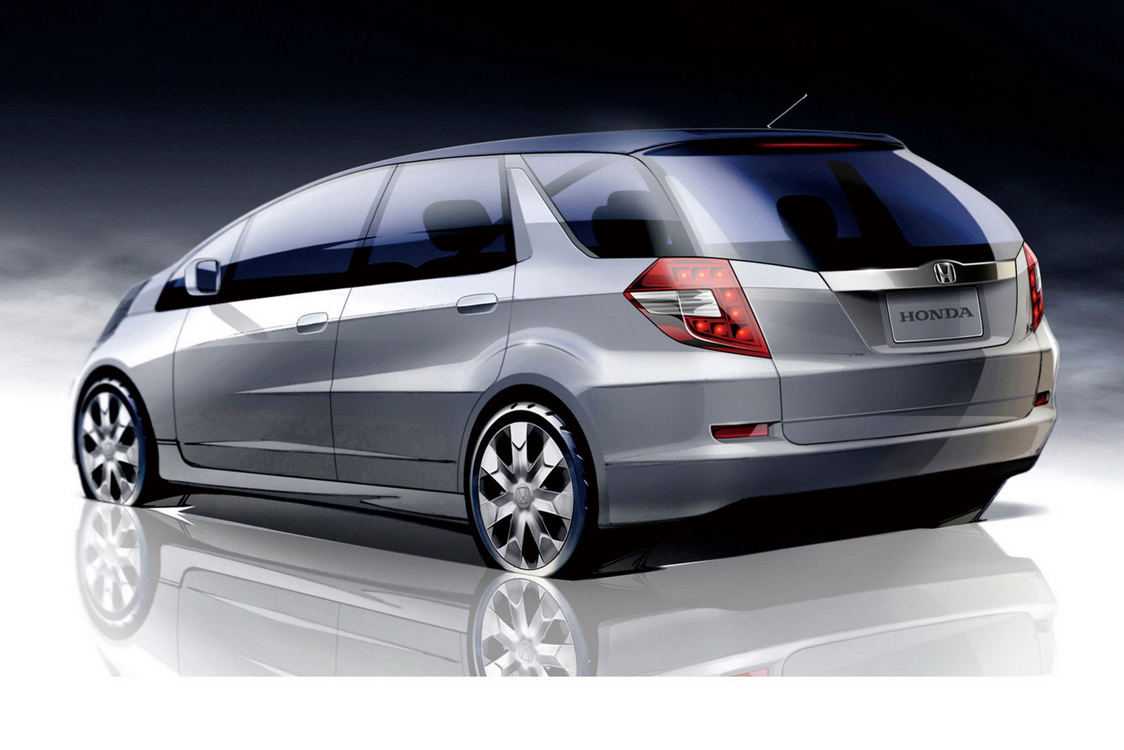 Спойлер honda fit shuttle