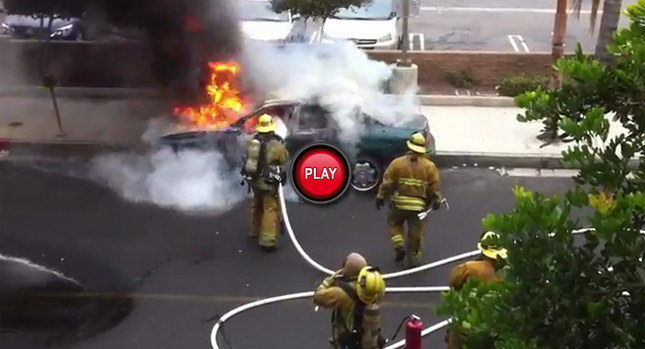  Great Balls of Fire: Fireman Doesn't Even Flinch when Car Explodes in his Face