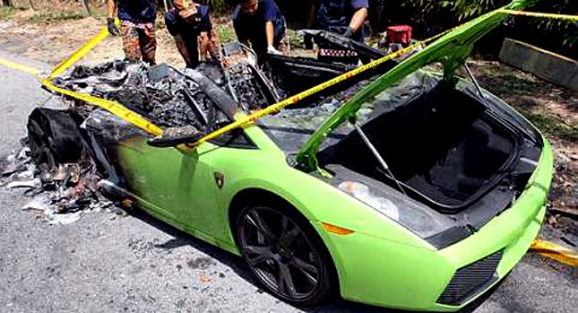  Lamborghini Owner Wanted to Warm up his Car in Malaysia: Yep, That Ought to do it…