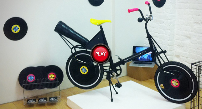  Crazy Idea of the Day: LP Record Playing Bicycle…