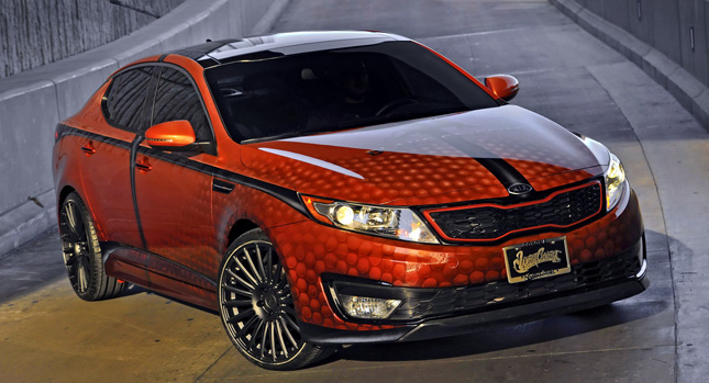  Kia Optima gets Basketball-Theme Costume Not for Halloween, but for the SEMA Show