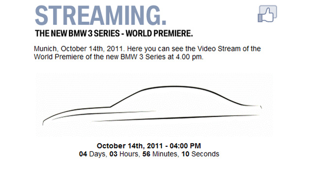  All-New 2012 BMW 3-Series Sedan to be Revealed on October 14