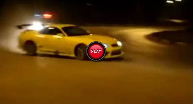  Video: Toyota Supra Drifter Outwitted by Cop on Roundabout