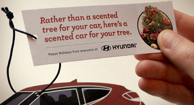  Hyundai Canada Pitches a Scented Veloster for Christmas Trees