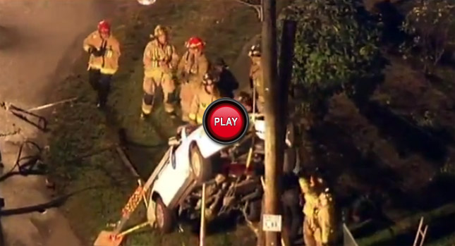  Oh, Yes he Did: Miami Cop Drives Police Cruiser up a Pole [Video]