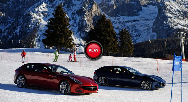  Ferrari F1 Drivers Have FFun Doing Slaloms at Ski Resort [Video]