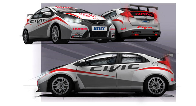  Honda to Race New European Civic Hatch with 1.6-liter Turbo in the WTCC