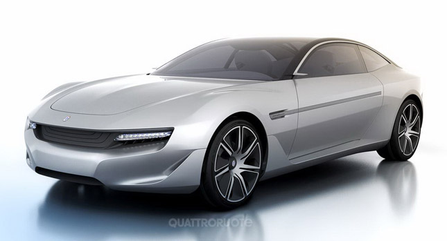  Pininfarina Cambiano Concept is a Classic GT Coupe on One Side, a Saloon on the Other