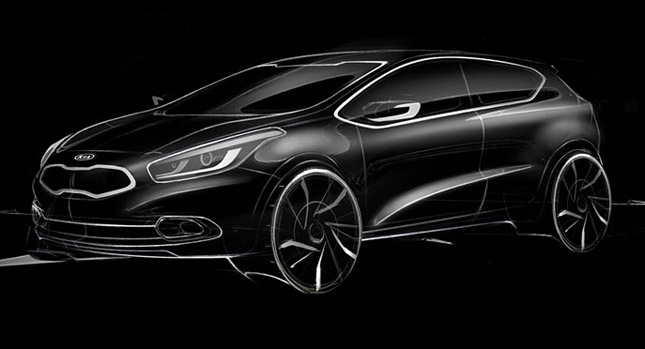  Is this the First Official Sketch of the New 2012 Kia Pro_Cee'd Three-Door Hatch?