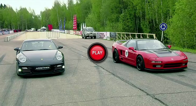  Porsche 911 Turbo S Vs. Twin Turbo Honda NSX with 700Hp