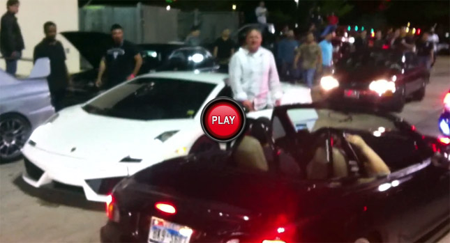  Mazda MX-5 Almost Crashes Into a Lamborghini Gallardo Superleggera