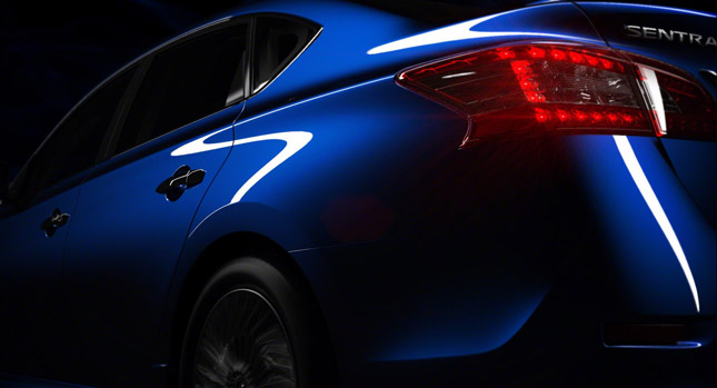  Nissan Teases All-New 2013 Sentra Sedan, to be Unveiled this Summer