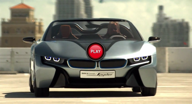  Watch the New BMW i8 Spyder Concept in Action