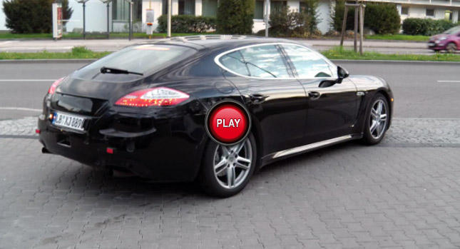  U Spy: Facelifted Porsche Panamera Prototypes Filmed at Gas Station