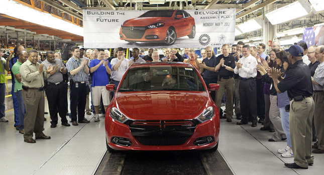  First Series Production 2013 Dodge Dart Rolls Off the Assembly Line