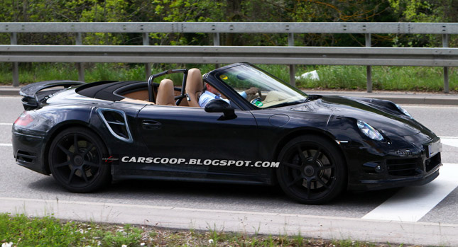  Spy Shots: Porsche Lets the Sun in New 911 Turbo Convertible