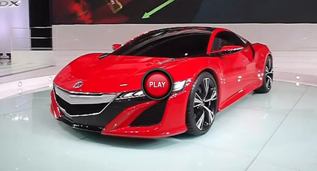  Acura's Red NSX Concept Filmed Around the Turntable at the Beijing Show