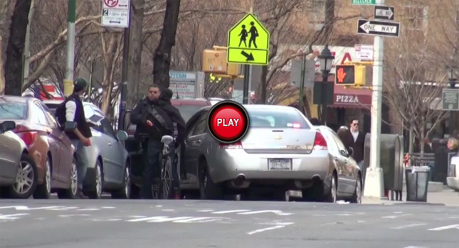  Unmarked NYPD Police Car Chases and Pulls Over Bicyclist