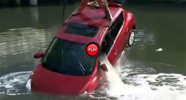  Chinese Driver Tries to Park, Ends up in a Lake