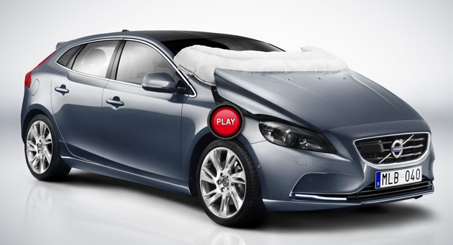  Volvo Shows us How the New V40 Hatchback’s Innovative Pedestrian Air-Bag Works