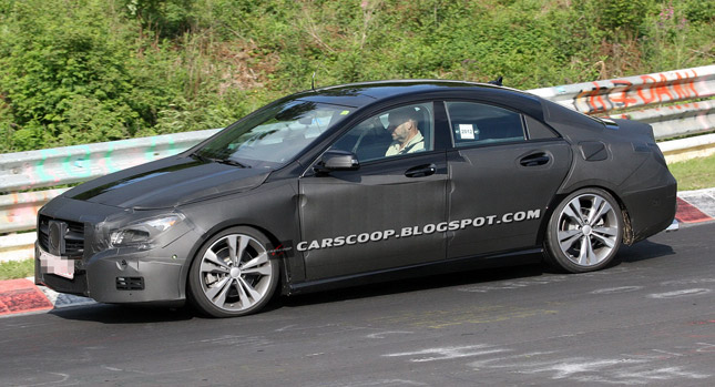  Spied: New Mercedes-Benz CLA Compact Saloon Nabbed Again Testing at the Nürburgring