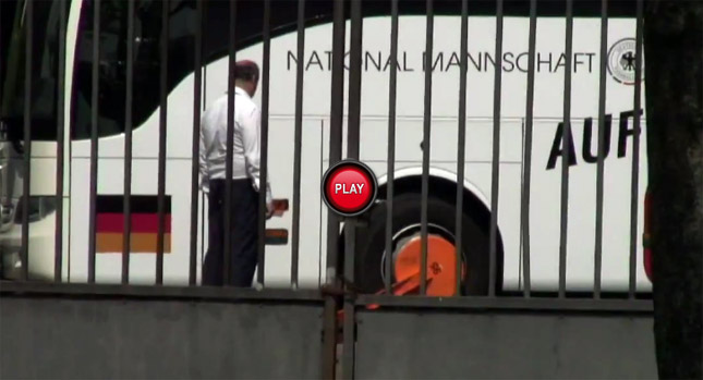  Touché: Dutch Football Fan Trolls Germans by Slapping an Orange Clamp on their Bus at Euro 2012