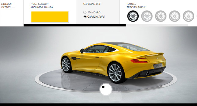  Aston Martin Launches Online Configurator for New Vanquish