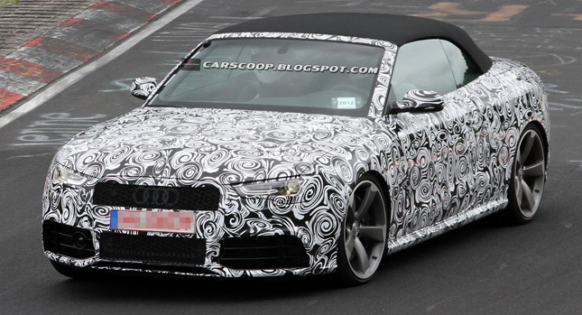  Spy Shots: 2013 Audi RS5 Cabriolet Put Through its Paces on the 'Ring