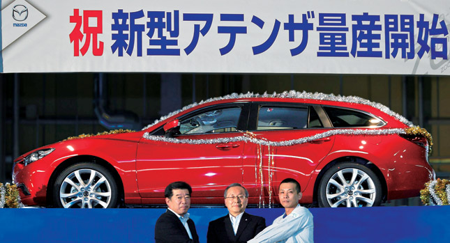  First Official Photo of 2014 Mazda6 Wagon, Production Begins in Japan